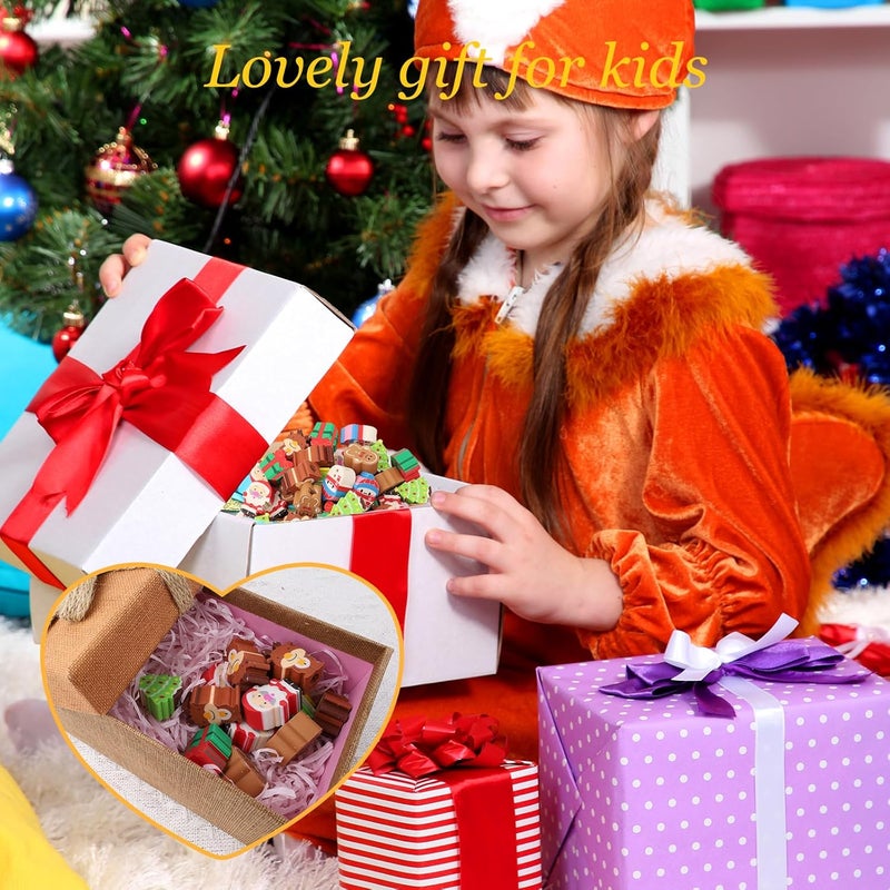 Wolpark 30 PCS Christmas Pencil Top Erasers for Kids Bulk Cute Christmas Eraser Caps Pencil Eraser Tops for Kids Erasers Toppers for School Party Favors Back to School Supplies - Image 5
